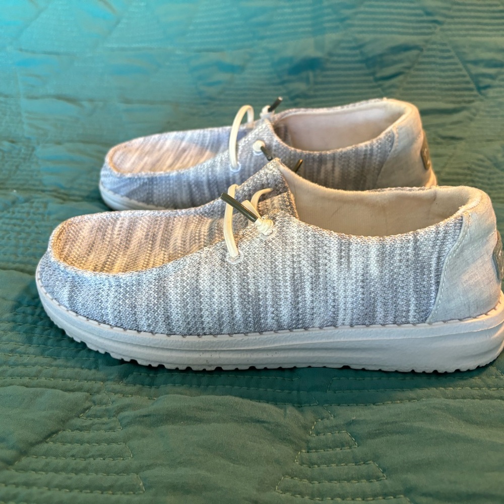 Gray and white hey dudes, worn once